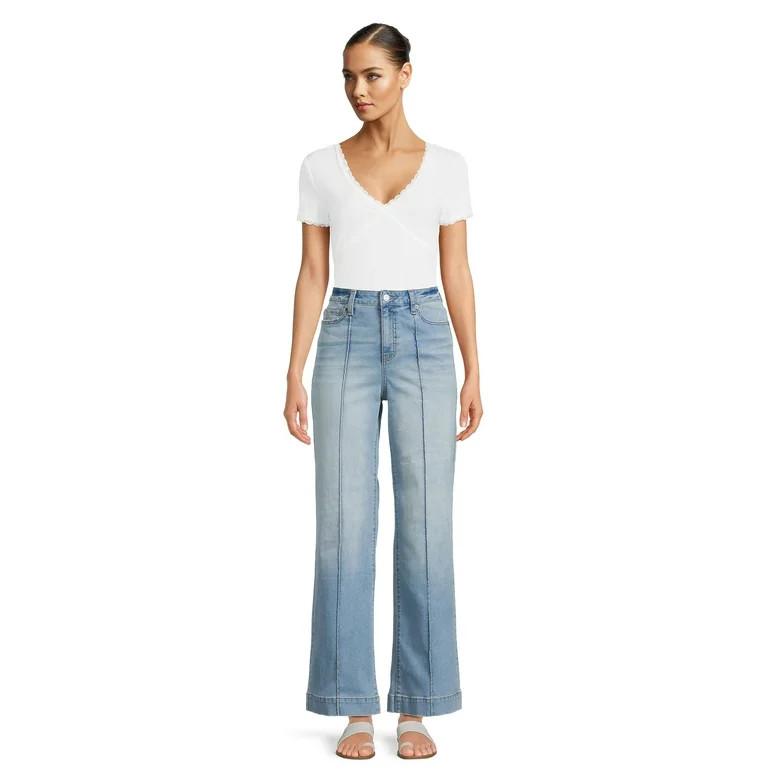 Time and Tru Women's Wide Leg Jeans, 31" Inseam, Sizes 2-20 | Walmart (US)