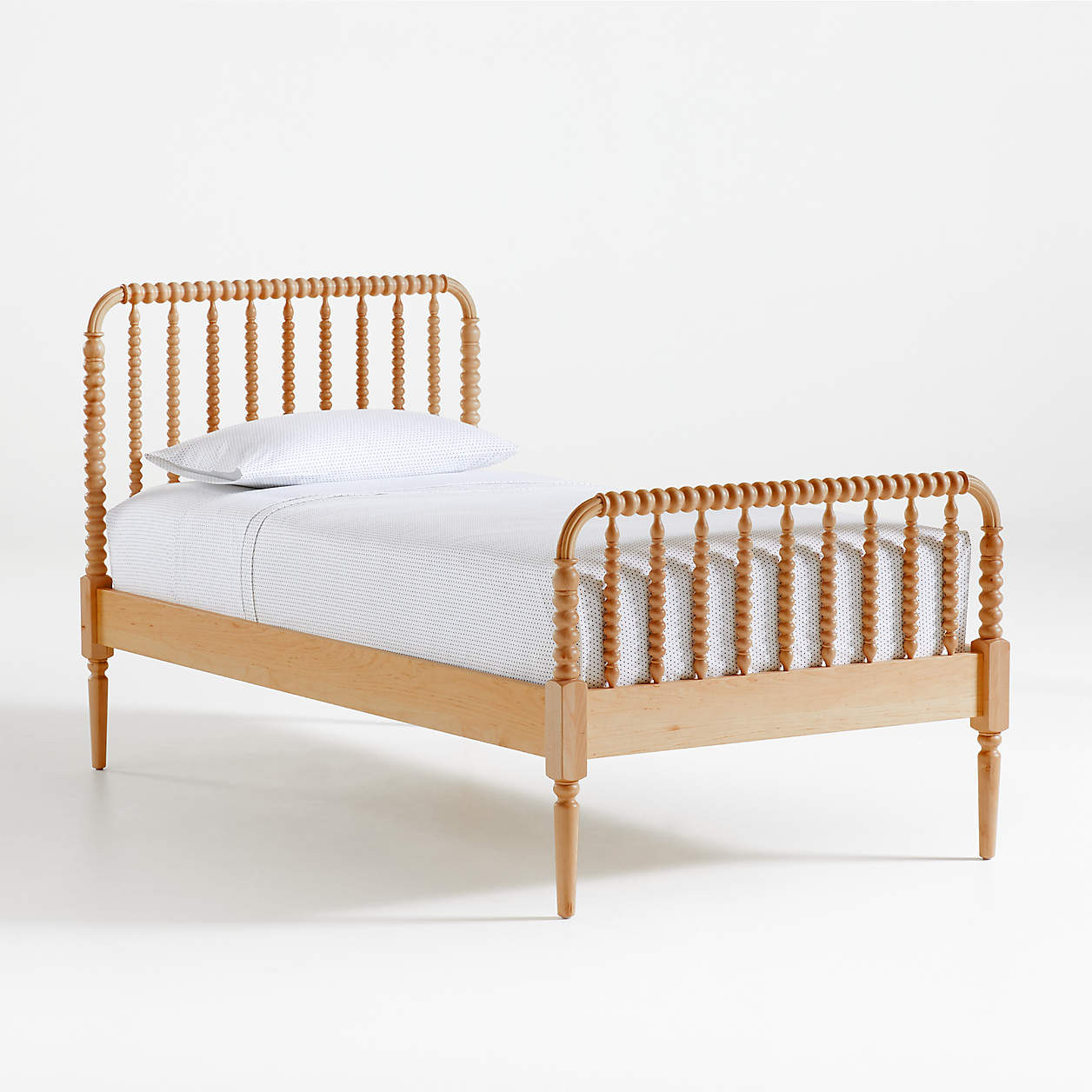 Jenny Lind Deep Brown Wood Spindle Kids Full Bed + Reviews | Crate & Kids | Crate & Barrel