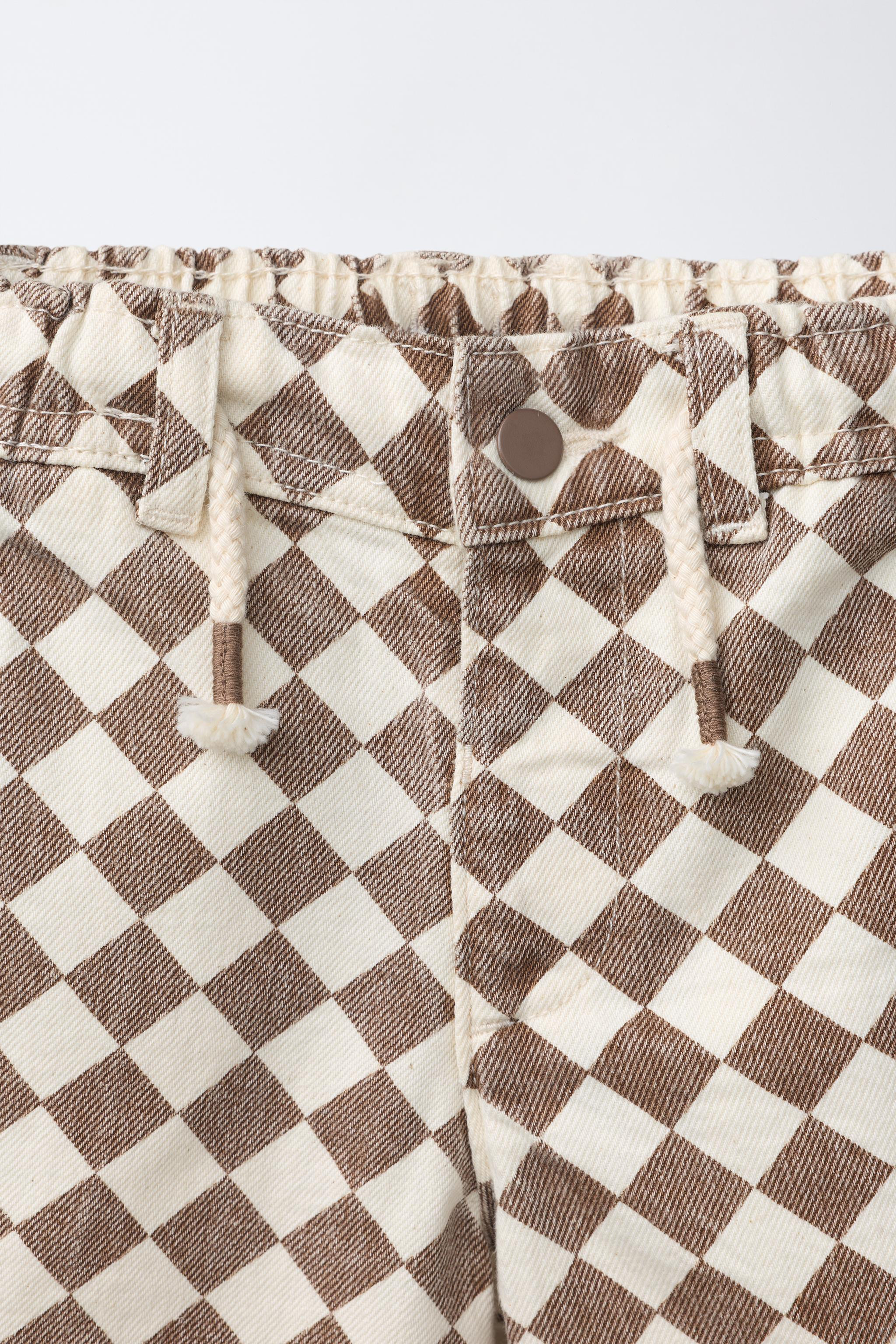 CHECKERED TWILL SHORTS | Zara US