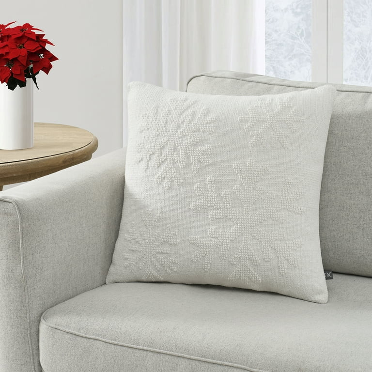 My Texas House Eira 18" x 18" Ivory Cotton Decorative Pillow | Walmart (US)