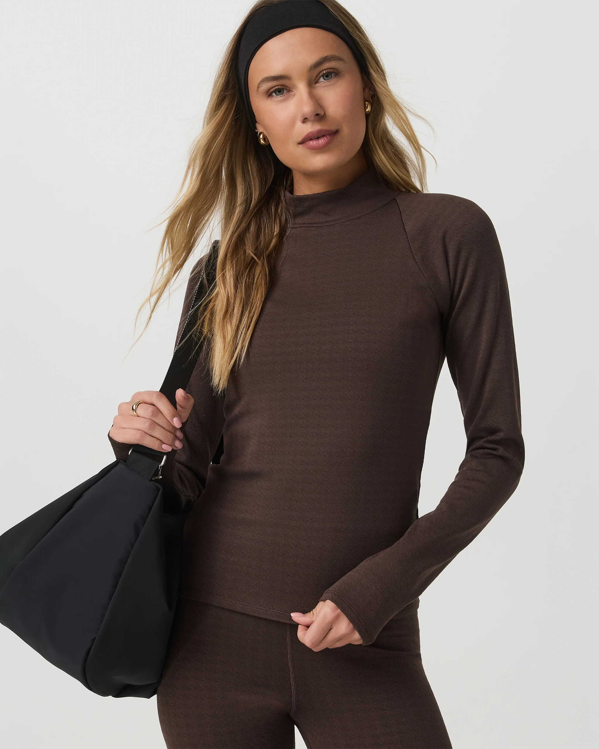 Long Sleeve Chilled Out Houndstooth Mock | Vuori Clothing (US & Canada)