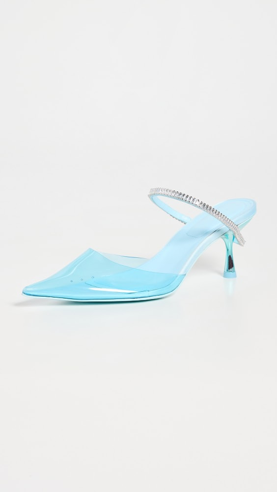 SIMKHAI Kaian Pvc Wrap Around Crystal Strap Pumps | Shopbop | Shopbop