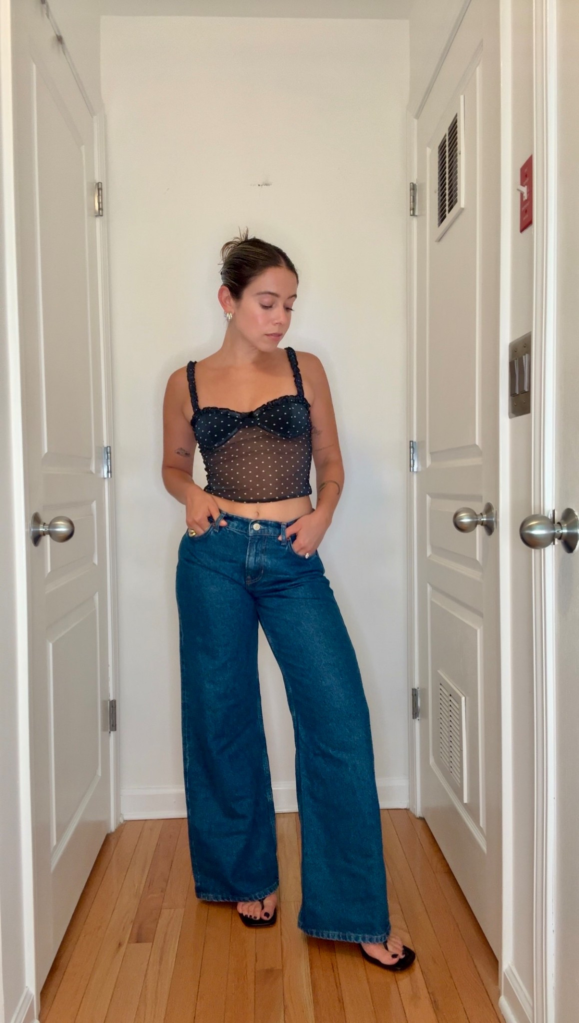 Sarah Wasilak’s outfit from Dinner for Shoes episode 78, The Truth Behind Sydney Sweeney’s AE “Great Jeans” Controversy

Top: Garage
Jeans: Reformation
Shoes: Coach
Earrings: Borrowed
Stacking rings: Unknown
Salt shaker earring: BaubleBar

#LTKPetite #LTKShoeCrush #LTKStyleTip