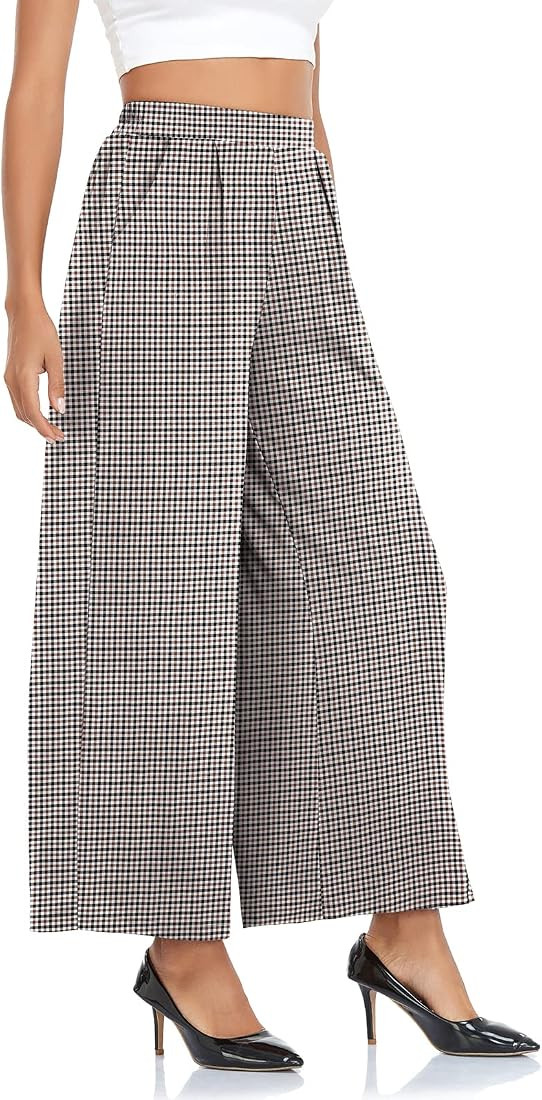Arolina High Waisted Wide Leg Pants for Women Casual Flowy Long Loose Fit Palazzo Lounge Pants wi... | Amazon (US)
