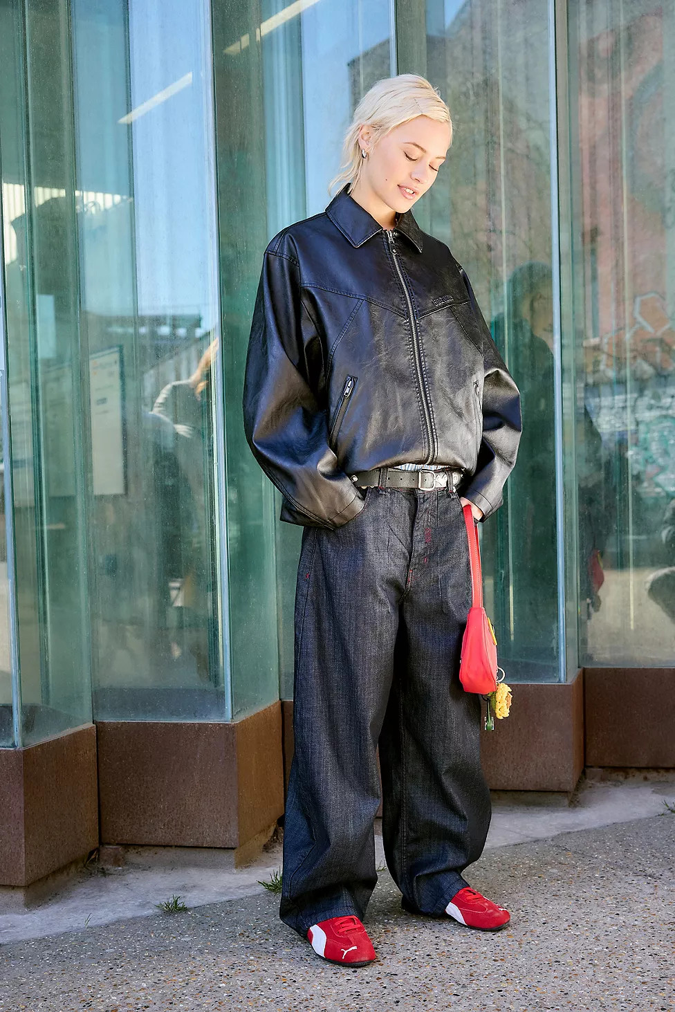 Chaqueta Bomber de Cuero Sintético Fran de BDG | Urban Outfitters (US and RoW)