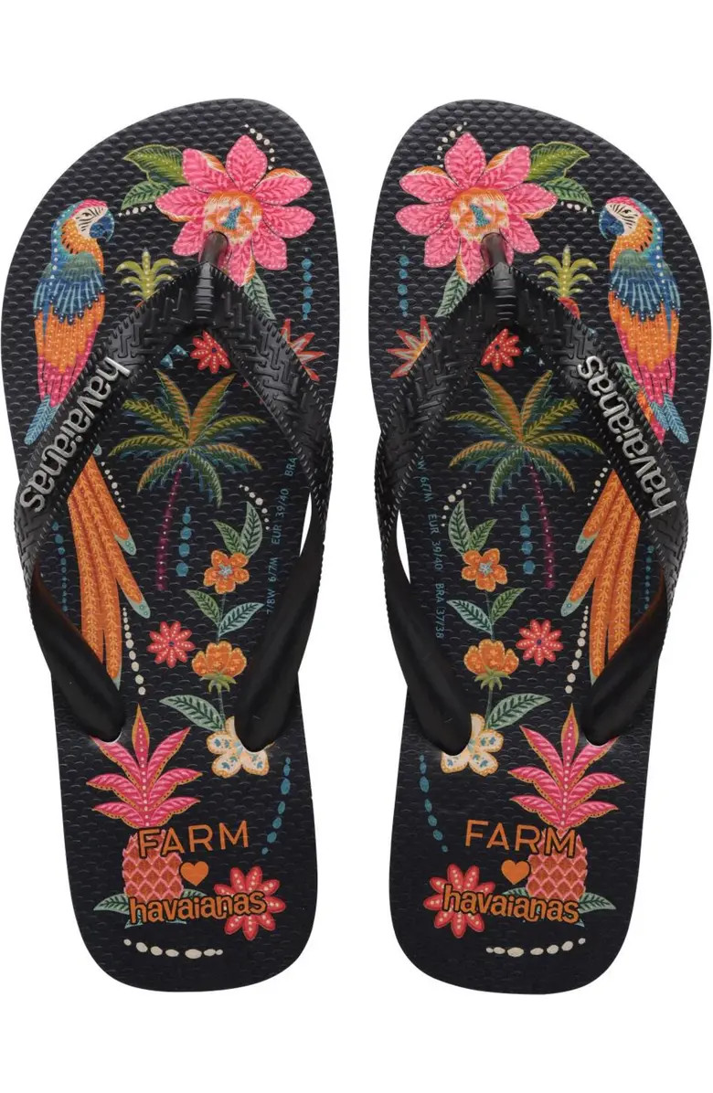 Havaianas x Farm Rio Print Footbed Flip Flop (Women) | Nordstrom | Nordstrom
