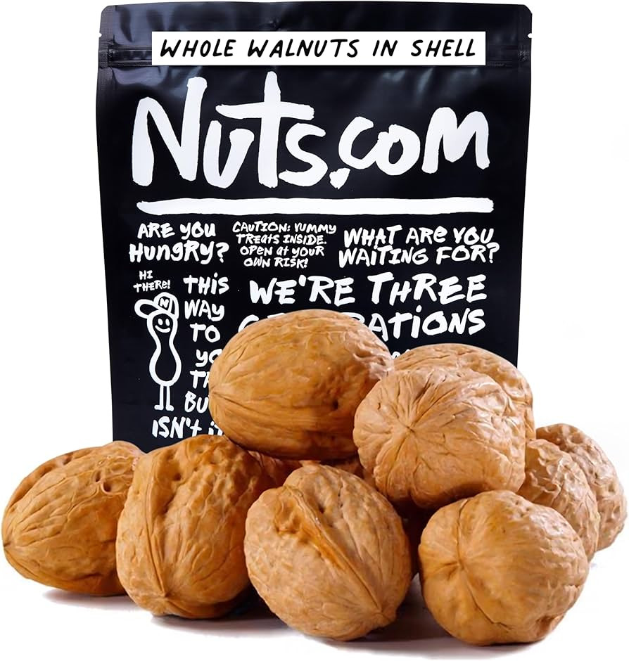 Nuts.com Whole Walnuts in Shell, 2 lbs – Fresh Unshelled Raw Walnuts with Buttery, Nutty Flavor | Amazon (US)