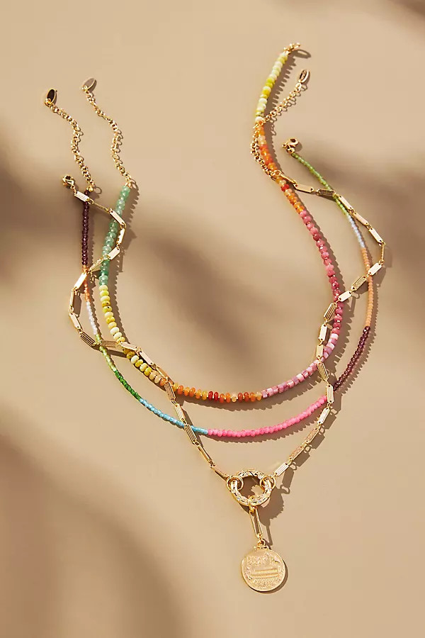 Camp Icon Beaded Necklaces, Set of 3 | Anthropologie (US)