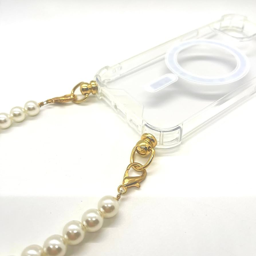 Aporia - MagSafe Clear Case with Pearl Wristlet Strap | Compatible for MagSafe iPhone 15 Pro Max ... | Amazon (US)