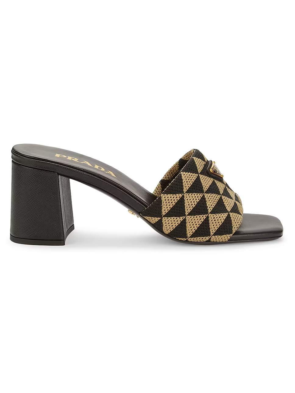 Prada 65MM Jacquard Logo Mules | Saks Fifth Avenue