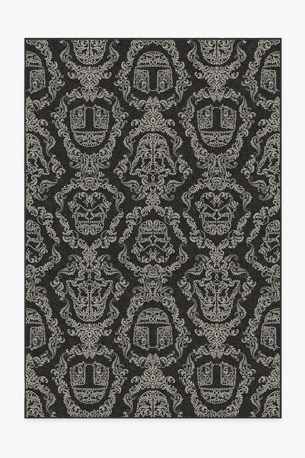 Dark Side Damask Charcoal Rug | Ruggable