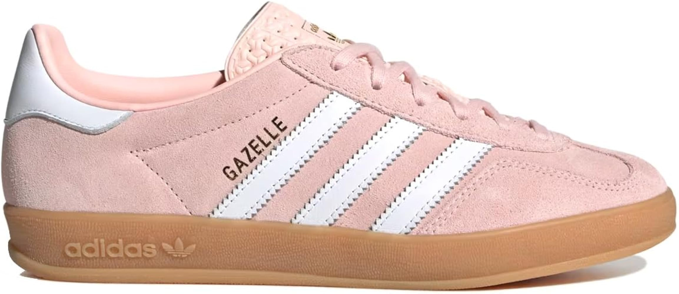 adidas Women's Sanpin/Ftwwht/Gum3 Gazelle Indoor W Sandy pinkFtwr White/Gum 3 6 US | Amazon (US)