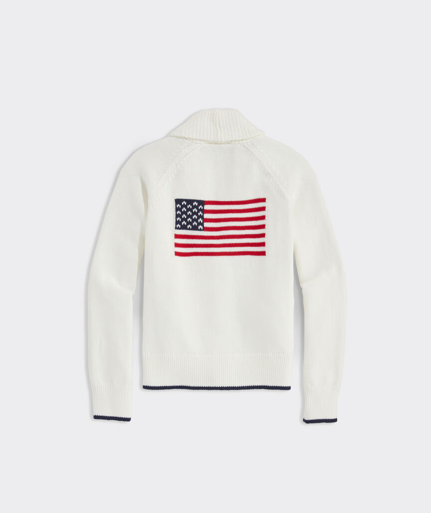 Girls' USA Shawl Cardigan | vineyard vines