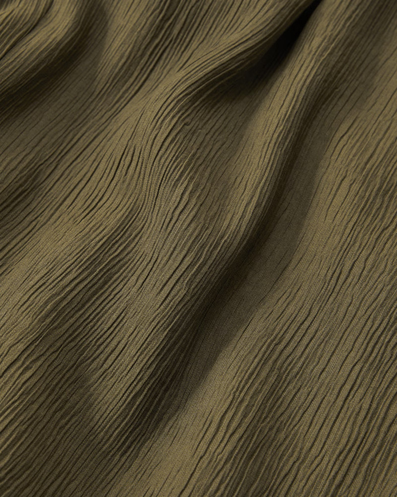 Crinkle Textured Pull-On Wide Leg Pant | Abercrombie & Fitch (US)