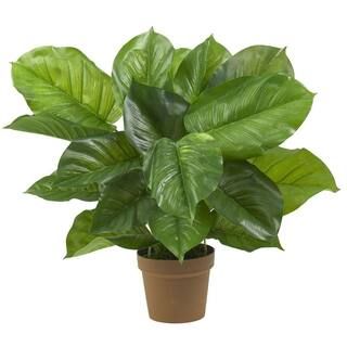 Nearly Natural Real Touch 27 in. Artificial H Green Large Leaf Philodendron Silk Plant 6582 - The... | The Home Depot