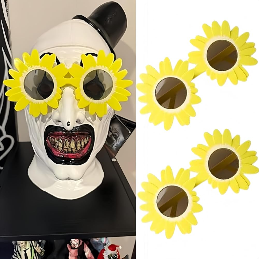 2Pack Sunflower Daisy Glasses, the Clown Glasses Art Killer Clown Accessory | Amazon (US)