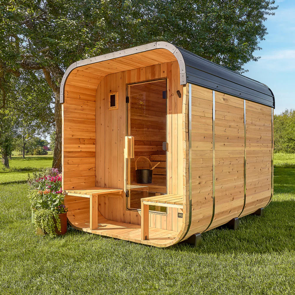 Backyard Discovery 78.31-in H x 89-in W x 69.5-in D Wood Electric sauna one_size | 2504684COM | Lowe's