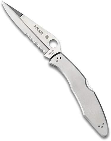 Spyderco Police Model Signature Folding Knife with 4.15" VG-10 Steel Blade and Premium Stainless ... | Amazon (US)