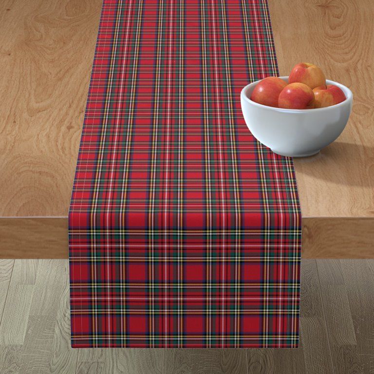 Cotton Sateen Table Runner, 72" - Royal Tartan Style Christmas Plaid Kilt Red Black Green Blue Sc... | Walmart (US)