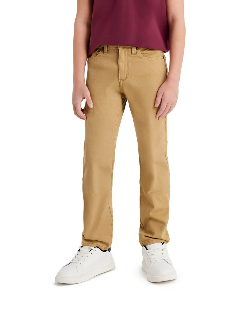 U.S. Polo Assn. Boys Stretch Twill 5-Pocket Straight Fit Pant, Sizes 4-18 | Walmart (US)