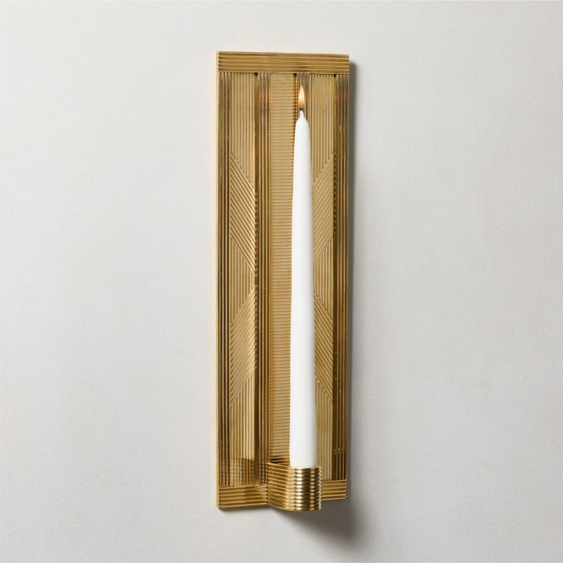 Scarla Brass Candle Wall Sconce | CB2 | CB2