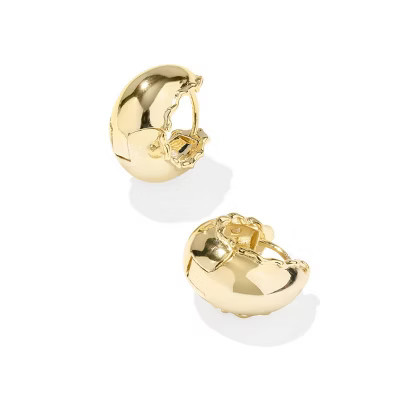 Kendra Scott 14K Gold Over Brass Carrie Huggie Hoop Earrings - Gold | Target
