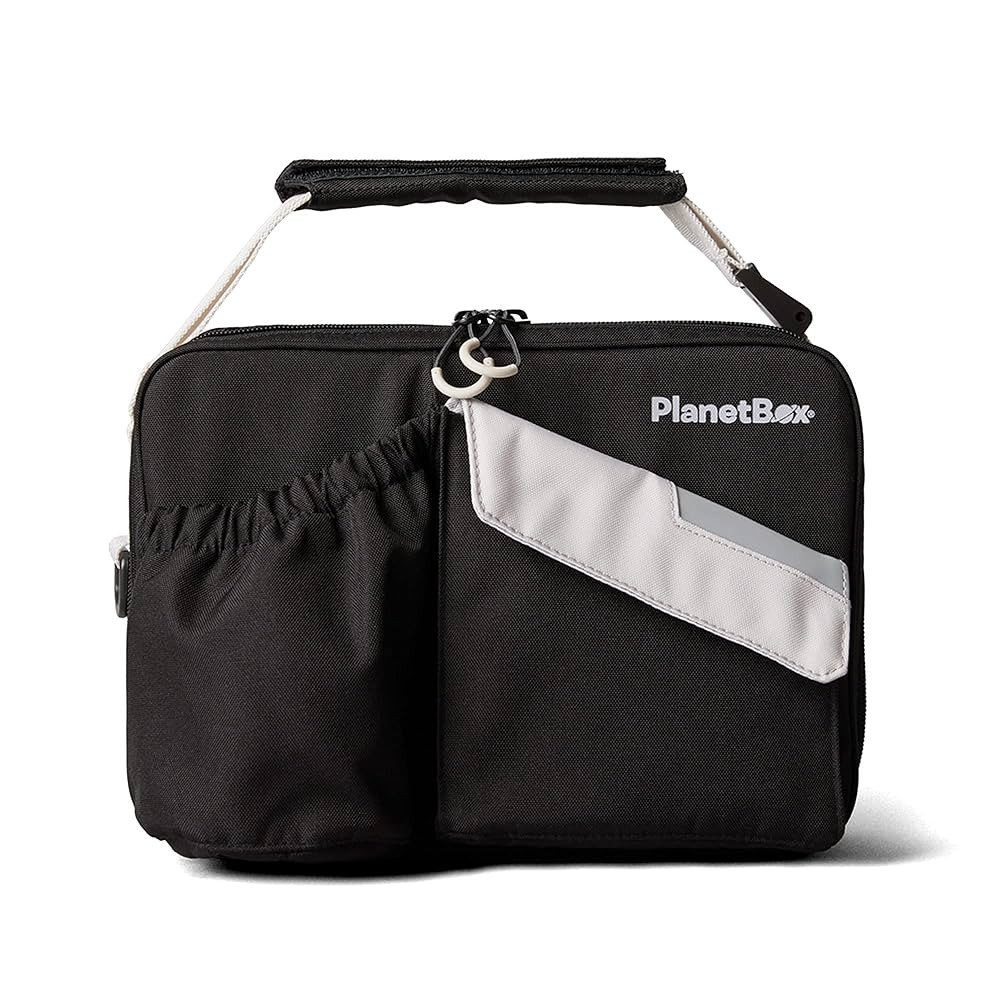 PlanetBox Insulated Lunch Bag, Black Currant Edition Carry Bag with Pockets for Water Bottle and ... | Amazon (US)