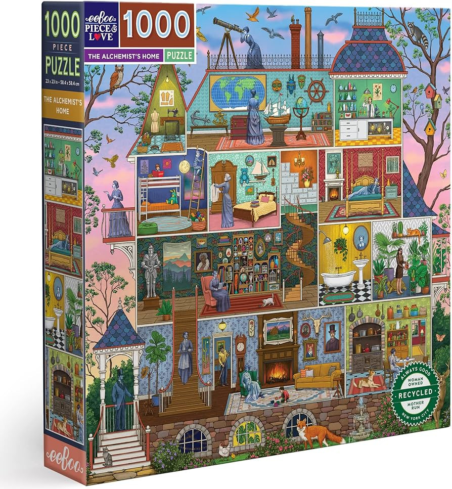 eeBoo Piece and Love The Alchemist's Home 1000 Piece Square Adult Jigsaw Puzzle/Ages 14+ (PZTAST) | Amazon (US)