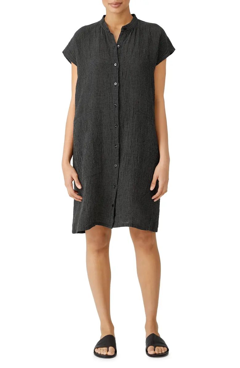 Gingham Organic Linen Dress | Nordstrom