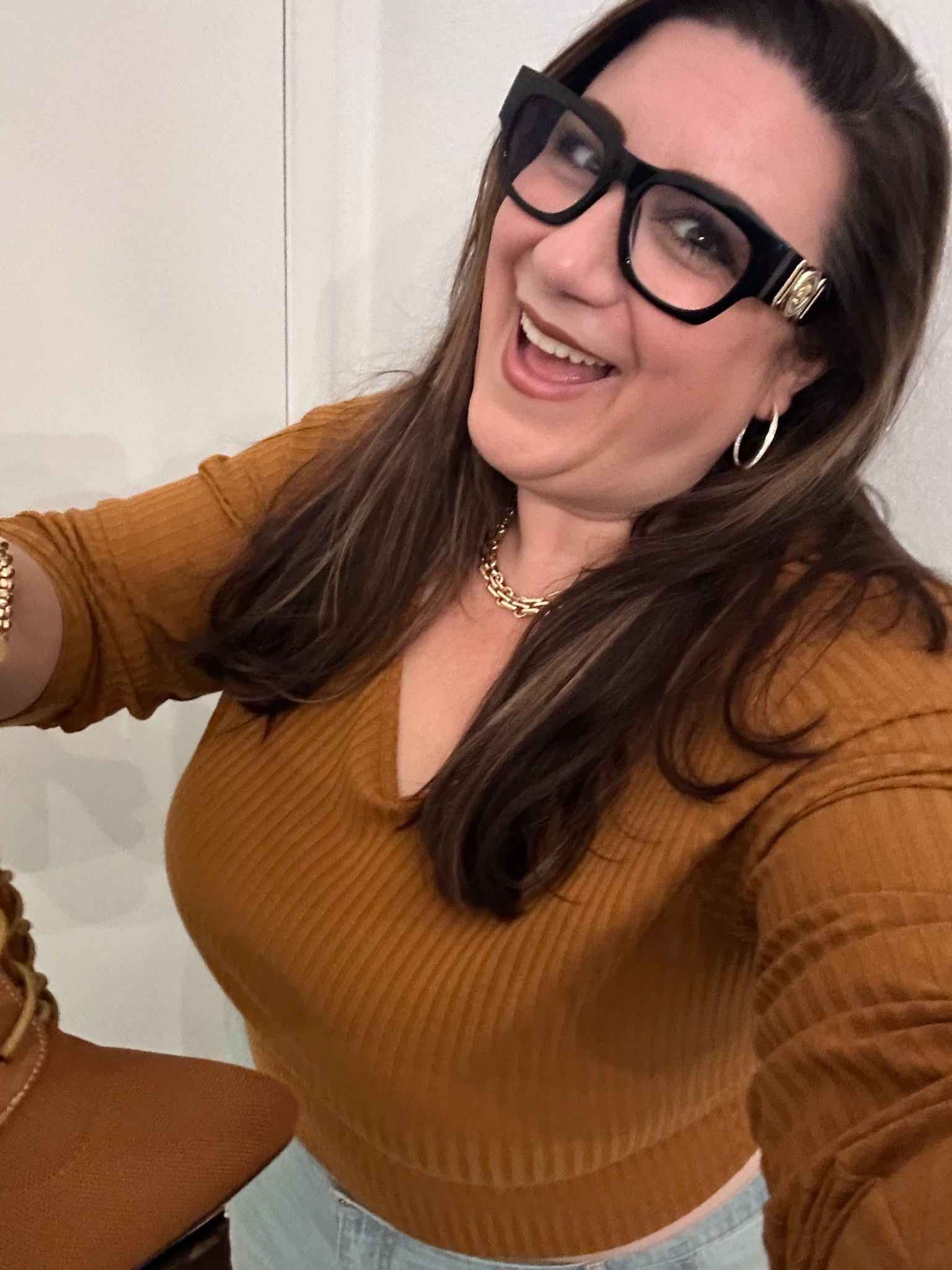 The joys of being middle age 🙄. I picked up these dramatic dark frame Versace with the giant gold logos on the side & had my prescription done in them because if I have to wear glasses they are going to be cute 🤣

It was hard to go from having perfect vision for over 50 years straight to progressives! I told the eye Dr. you can’t just spring progressives on a newb, yet here we are 😭. These have a nice wide lens area for those who need to learn the ropes of progressives. I also like the fat sides of these glasses because they shield the sides of my eyes from the sun when driving in the car. 

If you are looking for glasses that oddly will get you lots of compliments these might be the glasses you’d be happy to wear.

Just don’t try to buy a car or get an estimate to remodel your house wearing them cuz those dudes noticed & mentioned my glasses too & their high estimates reflected their “rich auntie” vibes judgement 🤣🤣🤣🤣 

Comment “ bougie B” for the 🔗 or ✅ my LTK @StylingCurves 

(You’ll also find my booties, ribbed shirt & cargo pants in my LTK too) ❤️

#versace #versaceglasses #styleover40 #styleover50 #fashionover40 #fashionover50 #richauntievibes 
#richauntie #progressives #sheincurve #walmartstyle #walmartfashion #sheinstyle #womeninglasses #macys #macysstyle #macysfashion #middleage #genx #80sbaby #stylishglasses #fashionableglasses #chicglasses #chicstyle #stylingcurves #expensiveglasses #visionimpaired
#momlife #over50crowd #womensglasses #cuteglasses 
#versacestyle #versacefashion

#LTKmomlife #LTKootd #LTKdayinmylife