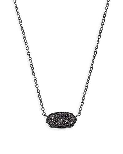Kendra Scott Elisa Pendant Necklace for Women, Fashion Jewelry, Gunmetal, Black Drusy | Amazon (US)