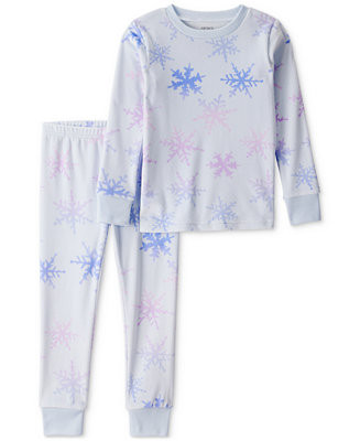 Carter's Toddler Girls Snowflake Tie-Dye Velour Long-Sleeve 2-Piece Pajamas  - Macy's | Macy's