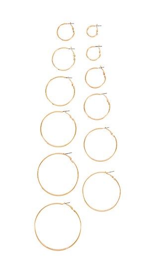Hoops For Days Set in Gold | Revolve Clothing (Global)