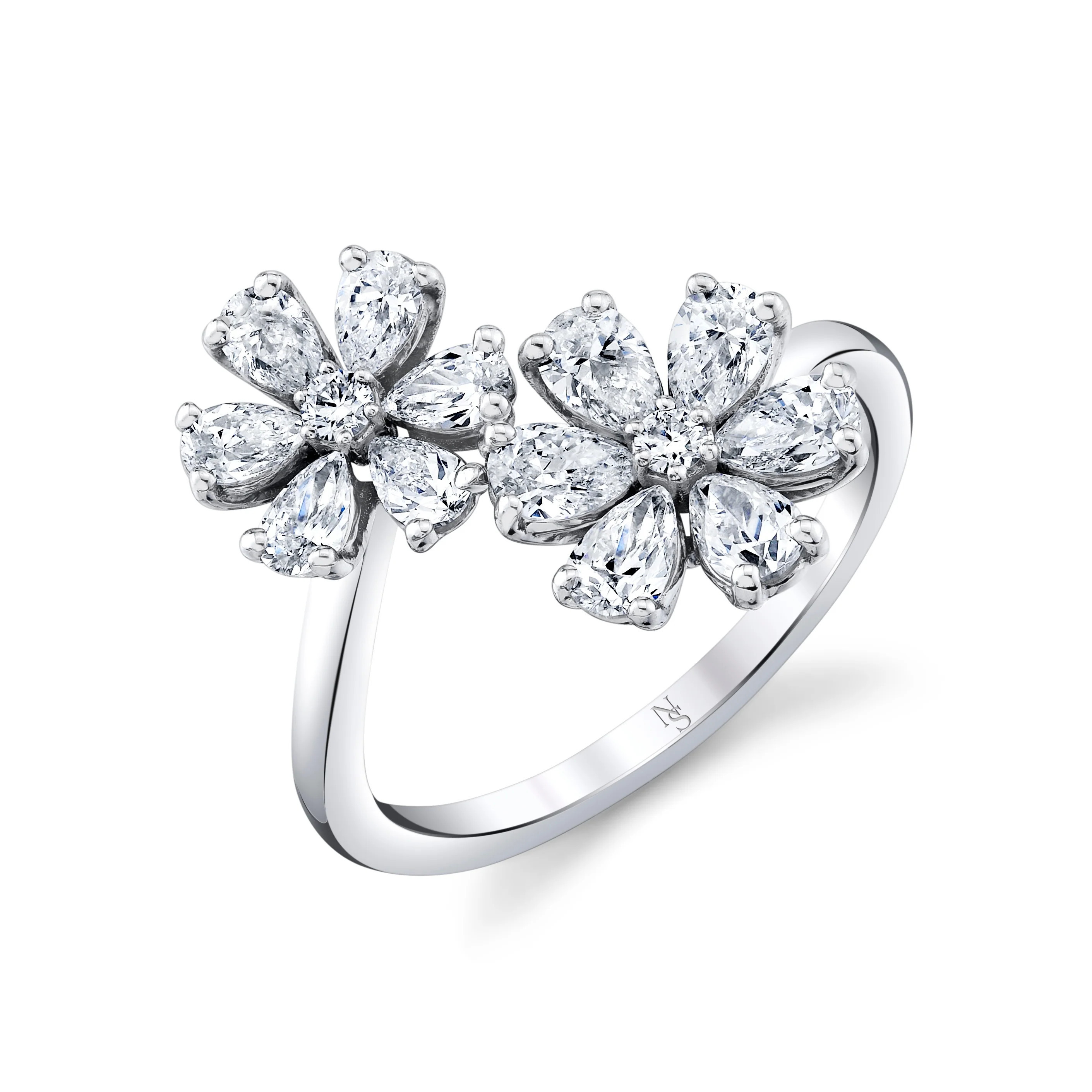 Double Flower Diamond Ring | Norman Silverman