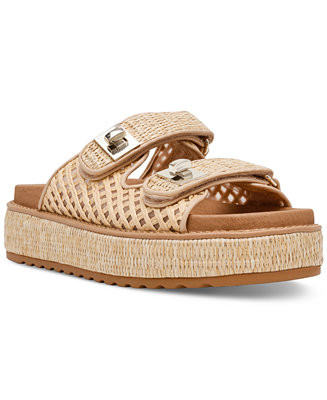 Steve Madden Women's Bigschmona Platform Buckle Footbed Slide Sandals - Macy's | Macy's