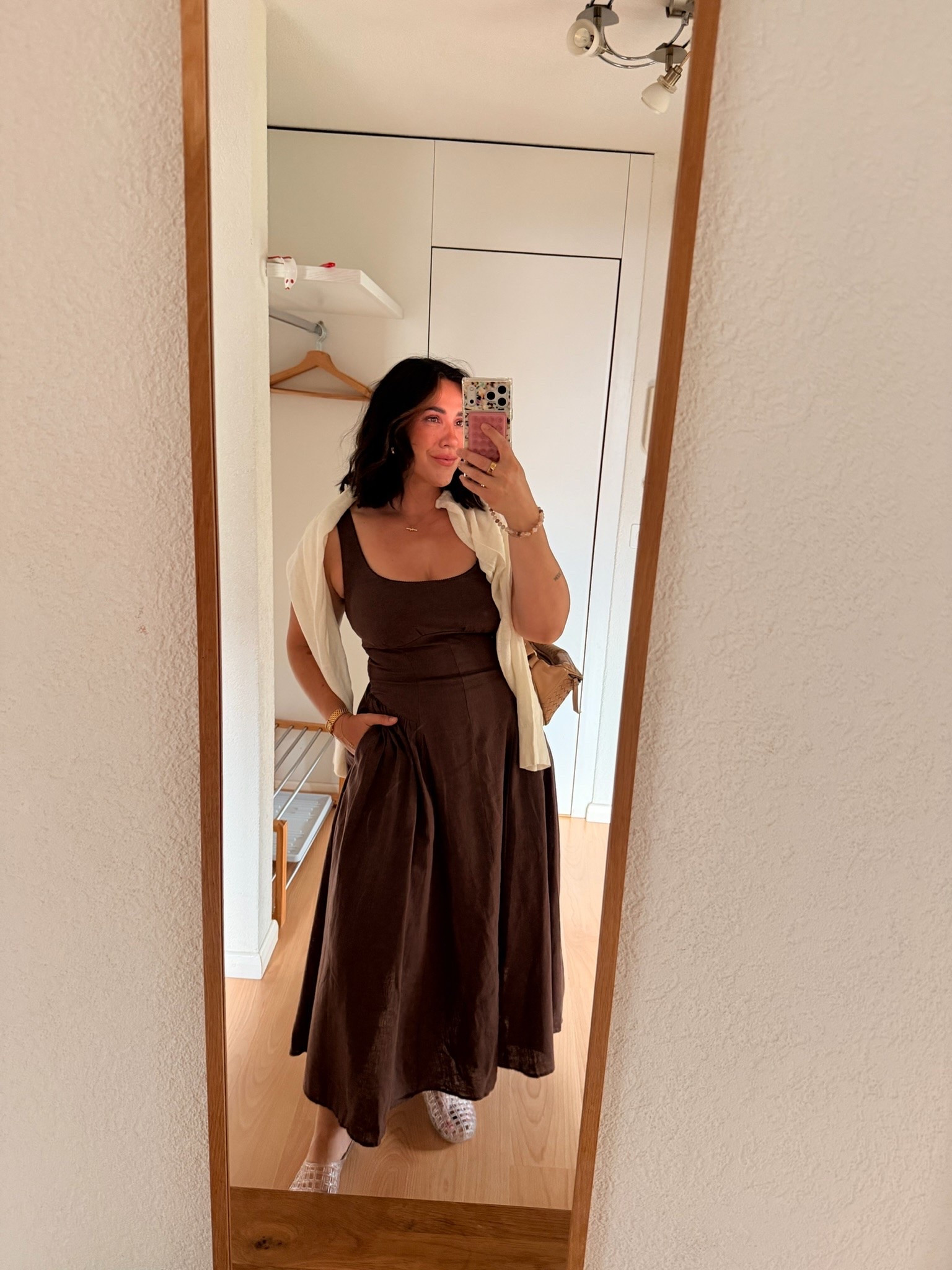 You guys went crazy for this dress!!! Bra free and the silhouette is so dang flattering. They just came out with a knit version that looks so comfy. Size M

#LTKMidsize #LTKSeasonal #LTKWedding