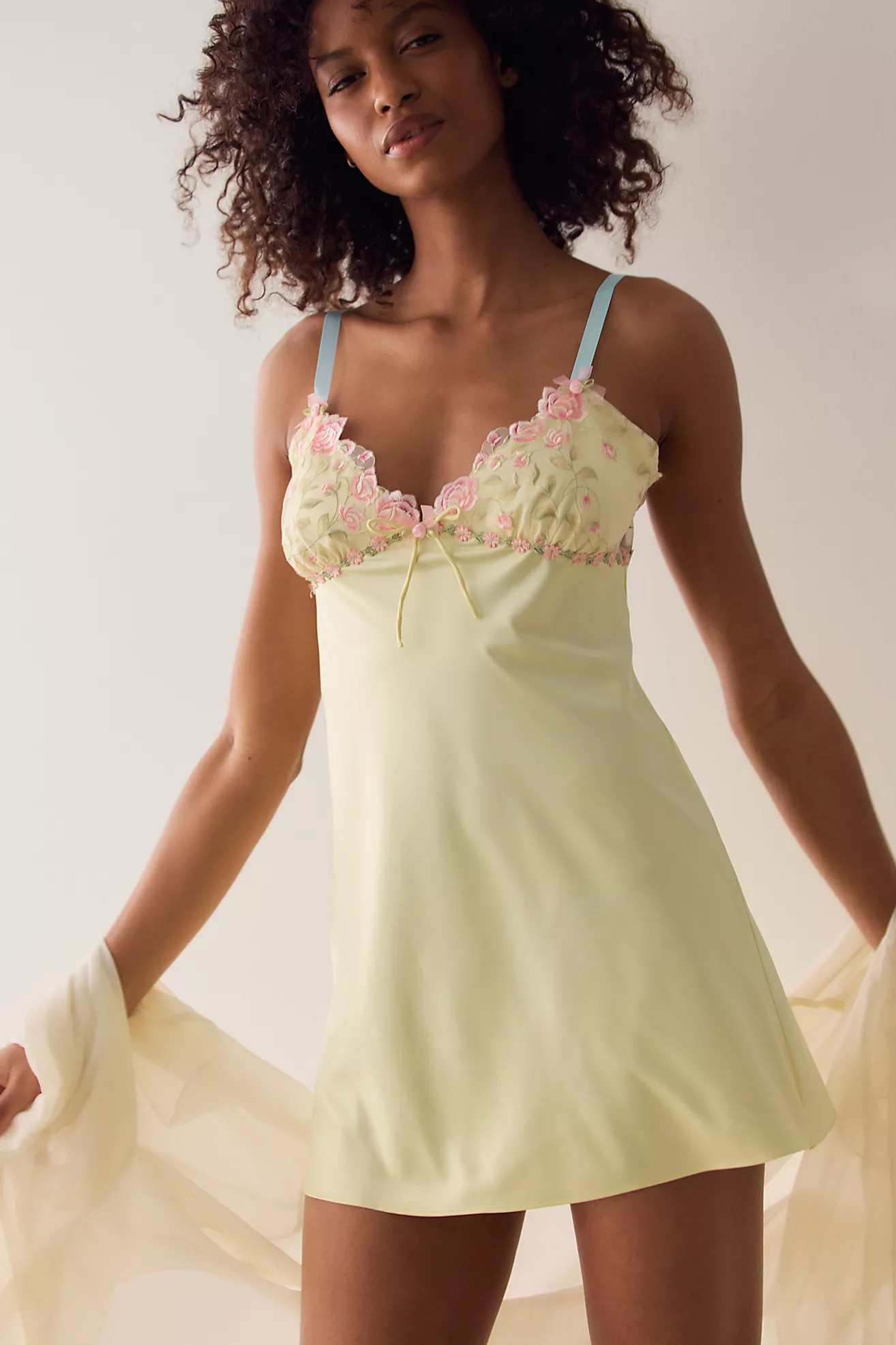 For Love & Lemons Twilight Rose Mini Slip Dress | Free People (Global - UK&FR Excluded)