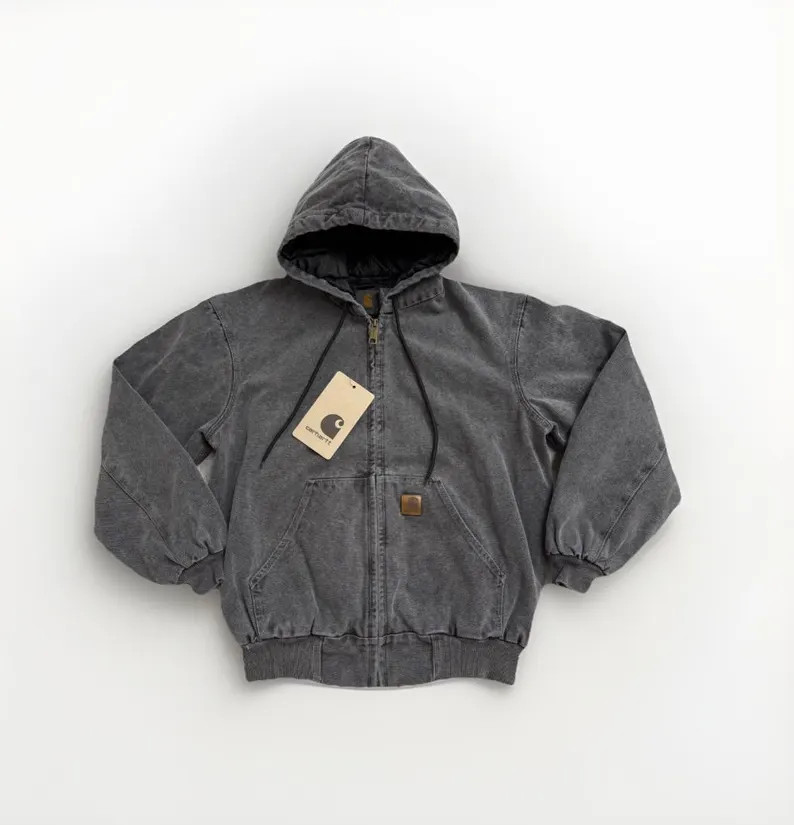 Carhartt J130 Dark Grey Active Jacket WIP - Etsy Canada | Etsy (US)