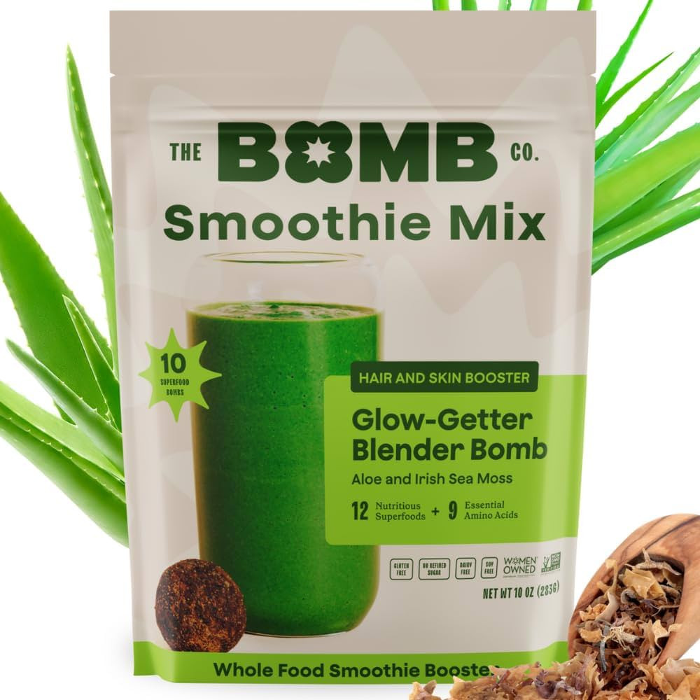 Blender Bombs The Bomb Co, Glow Getter, Superfood Smoothie Supplement, Smoothie Mix with Flax, He... | Amazon (US)