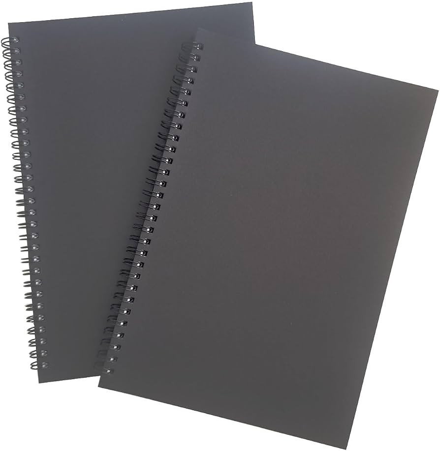 Spiral Notebooks, 2 Pack Spiral Journal Notebooks, Thick Lined Paper, 120 Pages, 26 X18.5cm, (Bla... | Amazon (CA)