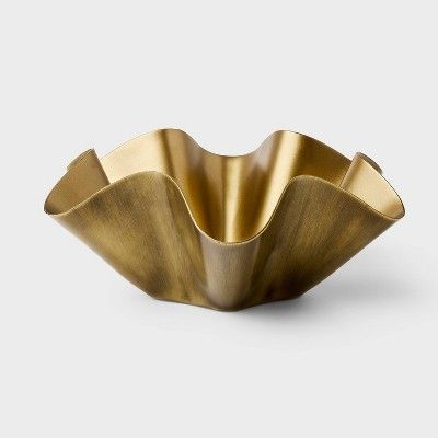 Metal Wavy Bowl Gold - Threshold™ designed with Studio McGee | Target