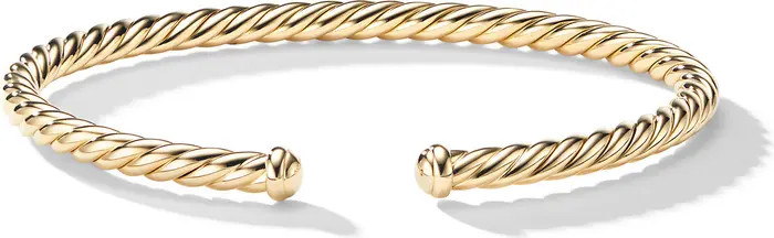 David Yurman Modern Cablespira® 18K Yellow Gold Bracelet, 4mm | Nordstrom | Nordstrom