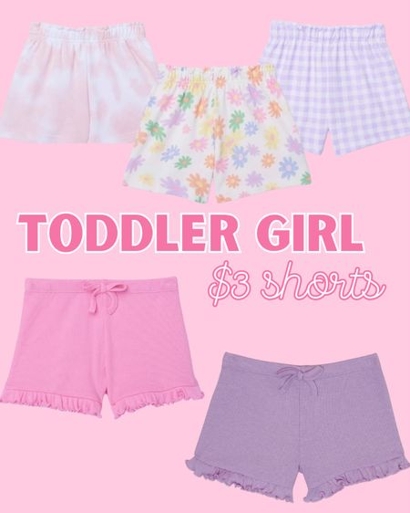 Toddler girl shorts - we love these $3 shorts for outdoor play outfits! 

#LTKKids #LTKFindsUnder50
