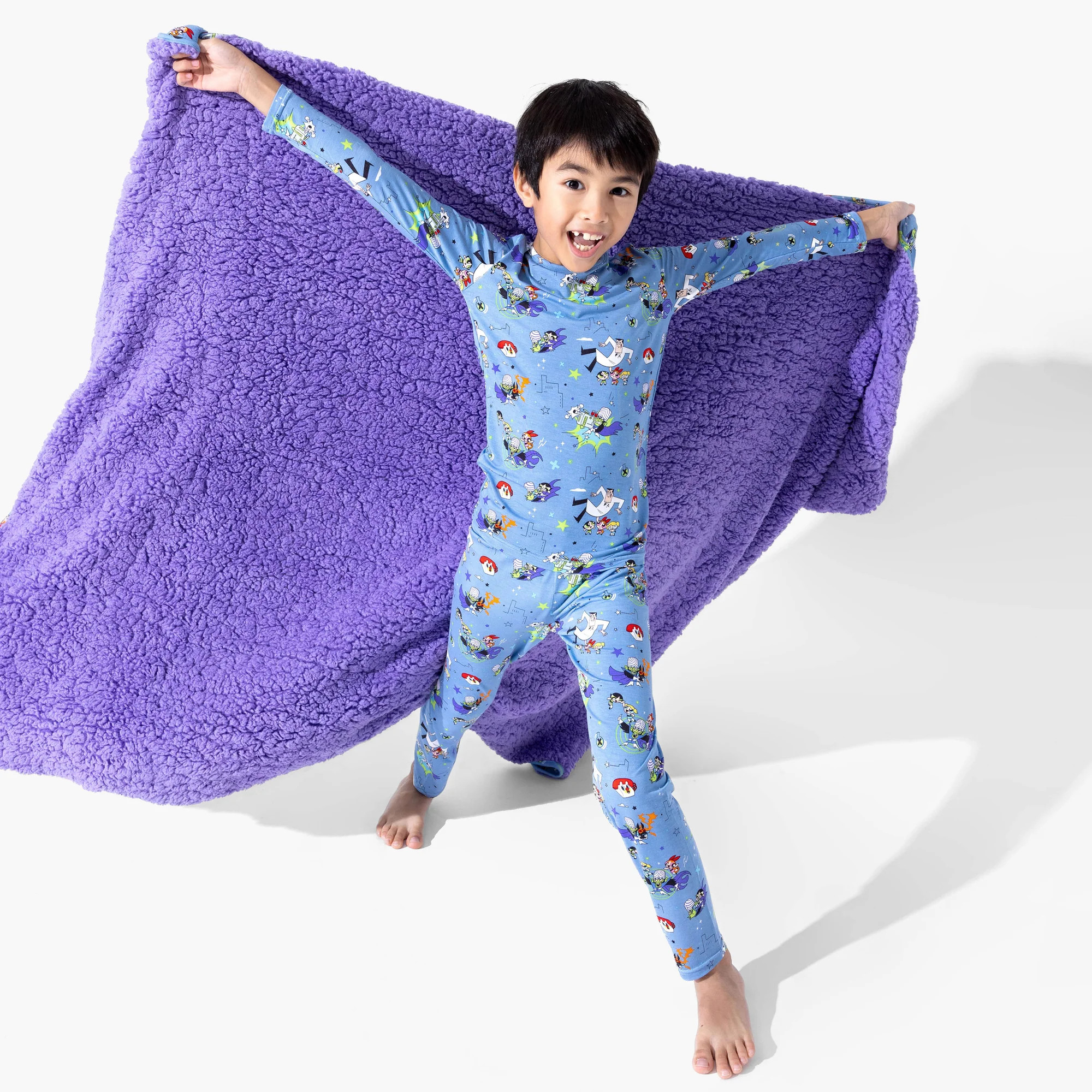 Powerpuff Girls Mojo Jojo Showdown Bamboo Kids Pajamas | Bellabu Bear