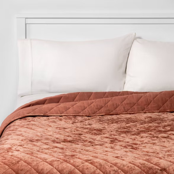 Threshold™ Velvet Diamond Stitch Quilt | Target