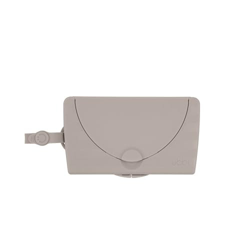 Ubbi On-the-Go Baby Wipes Dispenser, Portable Wipes Container for Travel, Diaper Bag Accessory Must Have for Newborns, Reusable Wipes Holder, Taupe | Amazon (US)