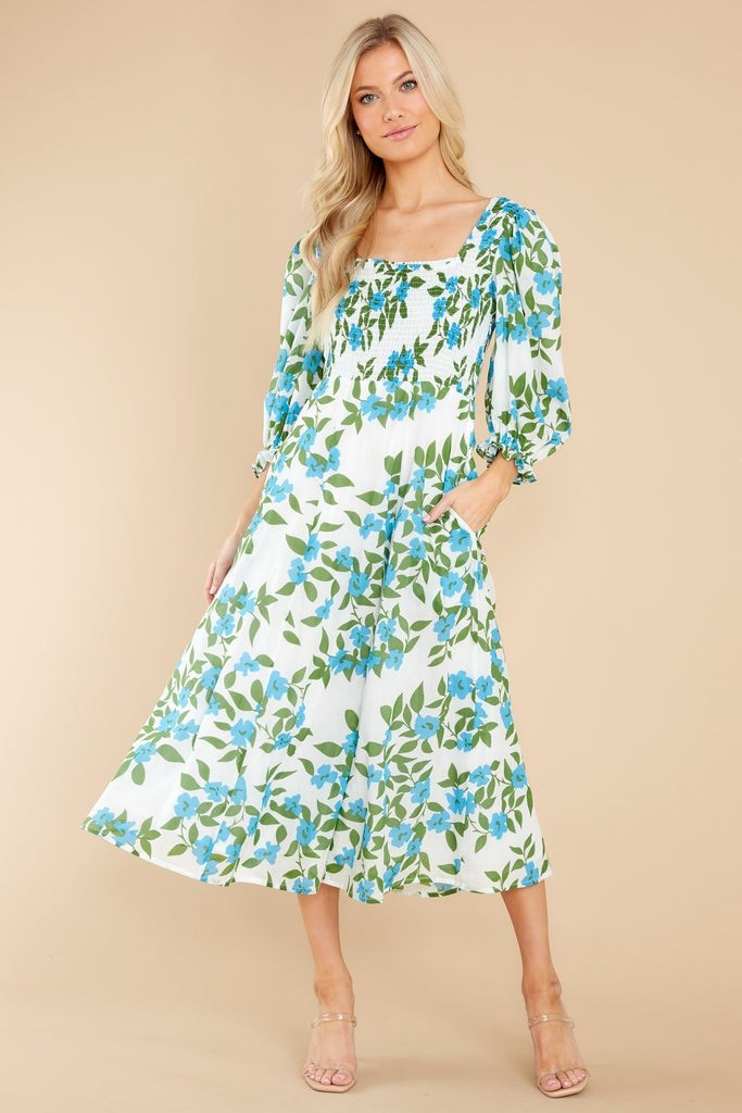 Bridget Bloom Midi Dress | Red Dress 