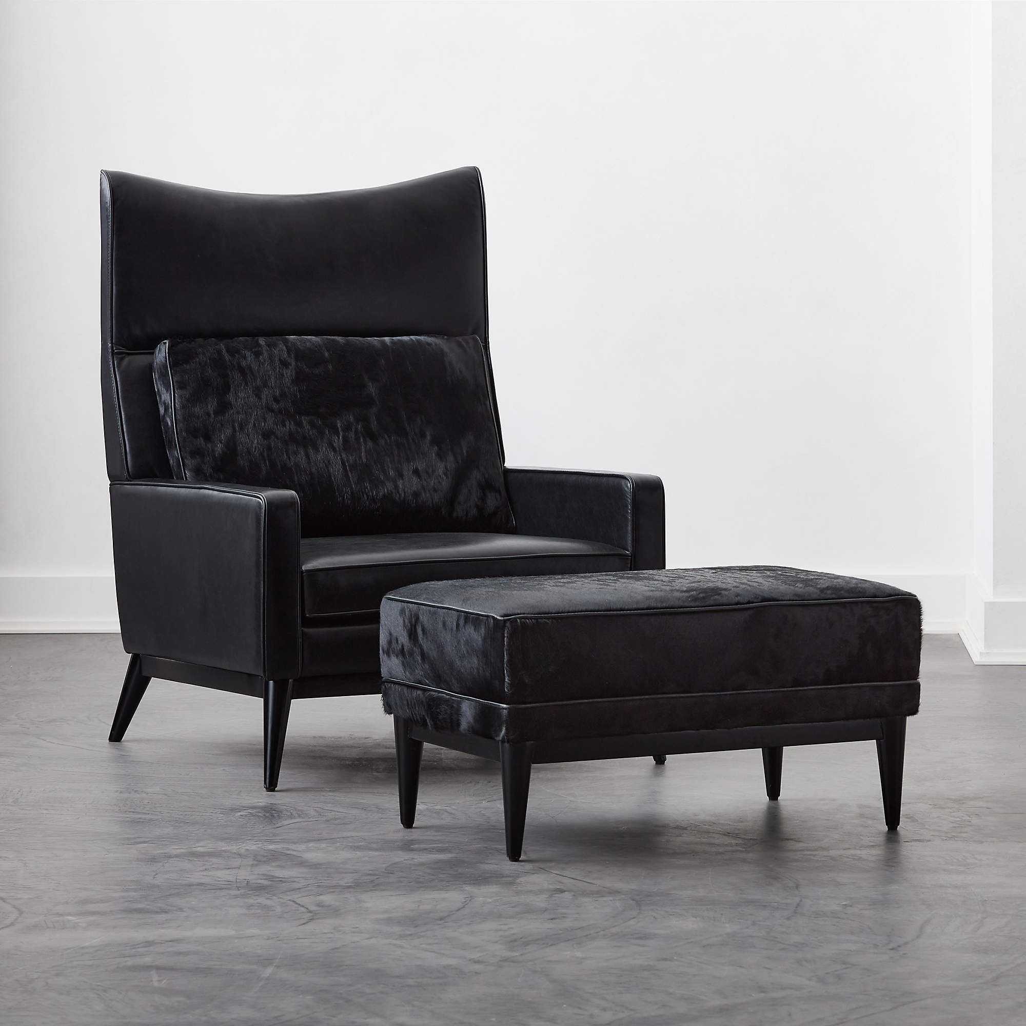 Embassy Black Lounge Chair Model 314 | CB2 | CB2