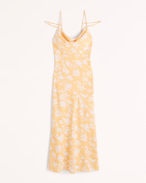 Women's Cowl Neck Slip Maxi Dress | Women's Best Dressed Guest Collection | Abercrombie.com | Abercrombie & Fitch (US)
