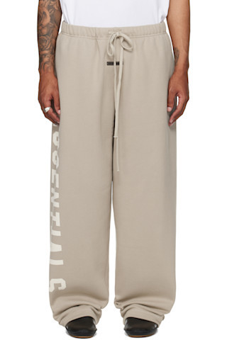 Fear of God ESSENTIALS - Taupe Lounge Fleece Sweatpants | SSENSE